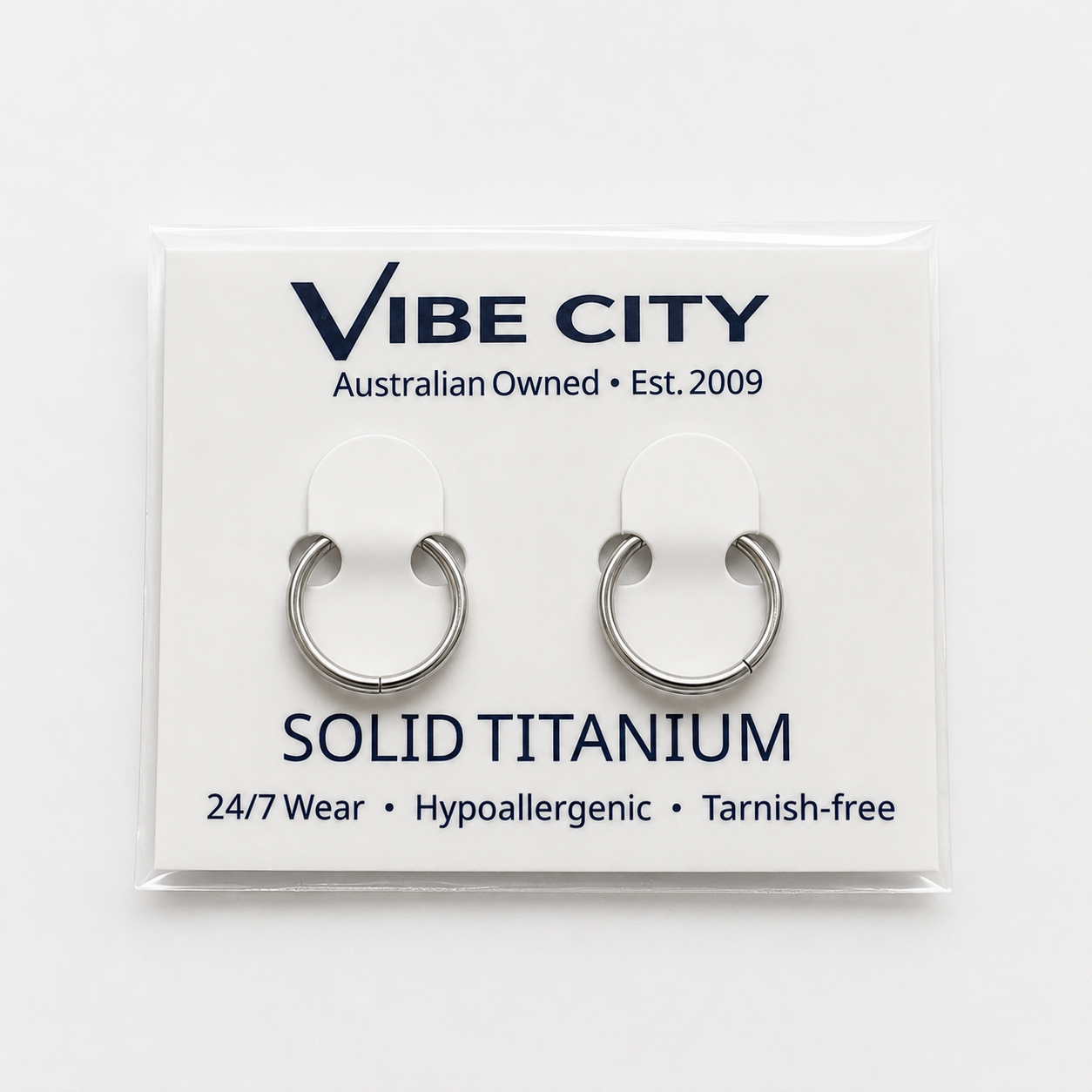 PAIR (2 hoops) – Titanium Sleeper Hoops