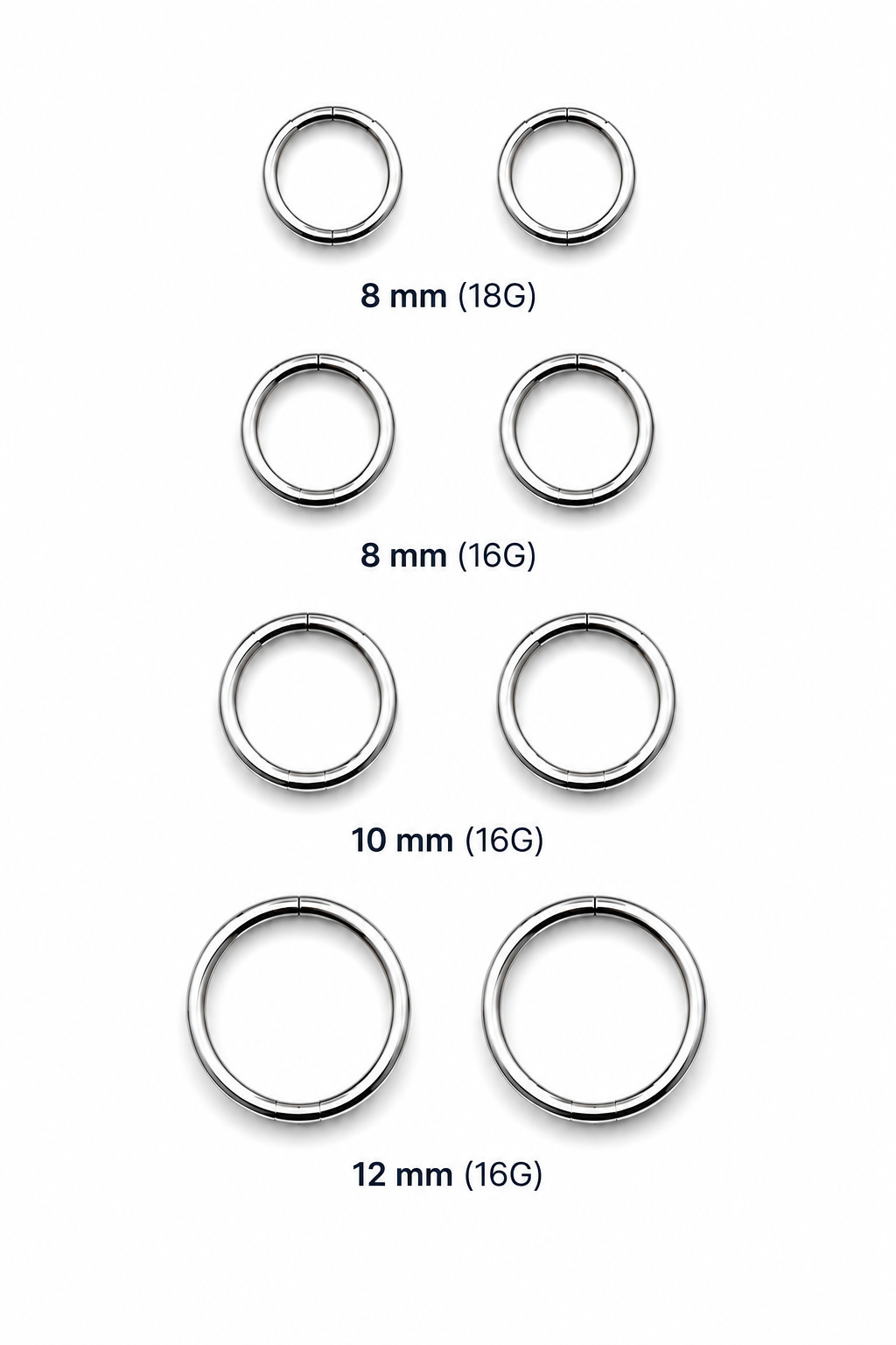 PAIR (2 hoops) – Titanium Sleeper Hoops
