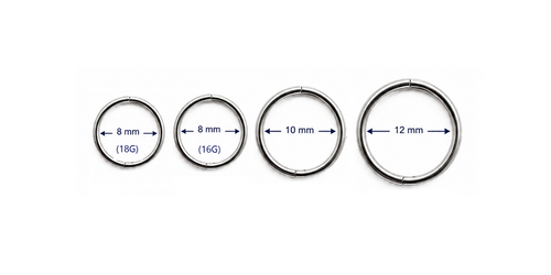 PAIR (2 hoops) – Titanium Sleeper Hoops