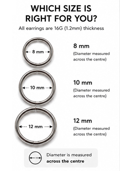 PAIR (2 hoops) – Titanium Sleeper Hoops